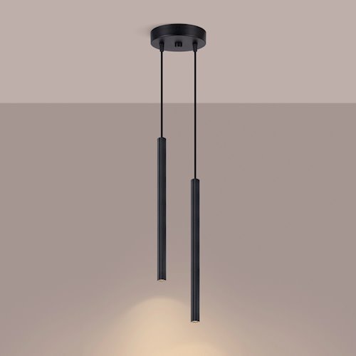 Lampa wisząca podwójna Arche 2xG9 okrągła czarna