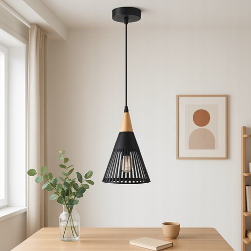 Lampa wisząca Yuna 1xE27 z dekoracyjnym kloszem