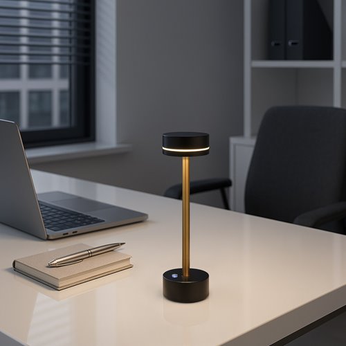 Lampka nocna LED z akumulatorem Sam 5W czarno-złota