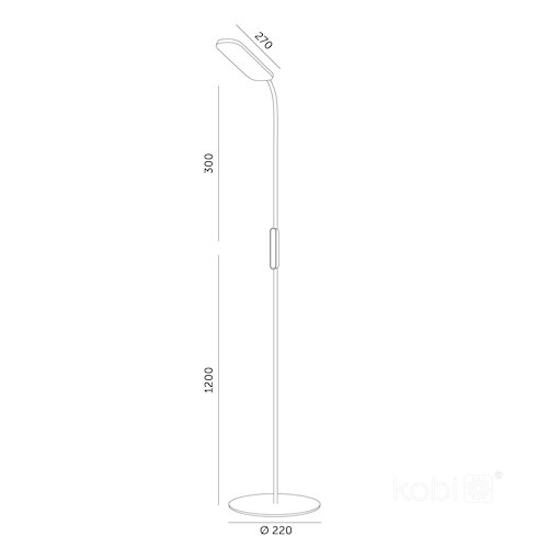 Lampa podłogowa LED Teilo 150cm 10W 3CCT z pilotem biała