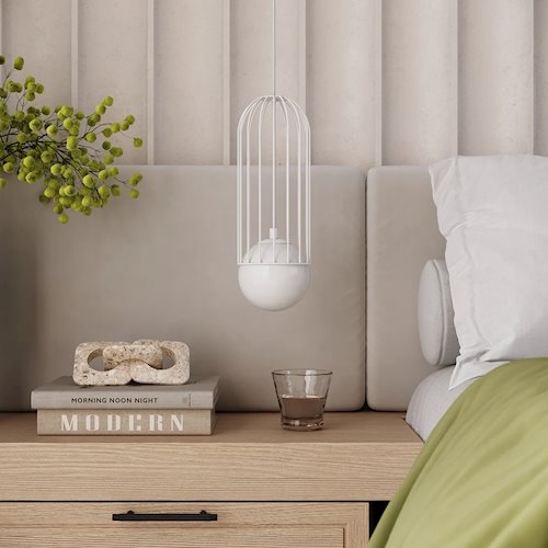 Lampa wisząca potrójna Brina okrągła 3xG9 biała