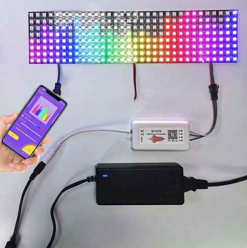 Sterownik LED Cyfrowy RGB Muzyczny 5-24V Bluetooth