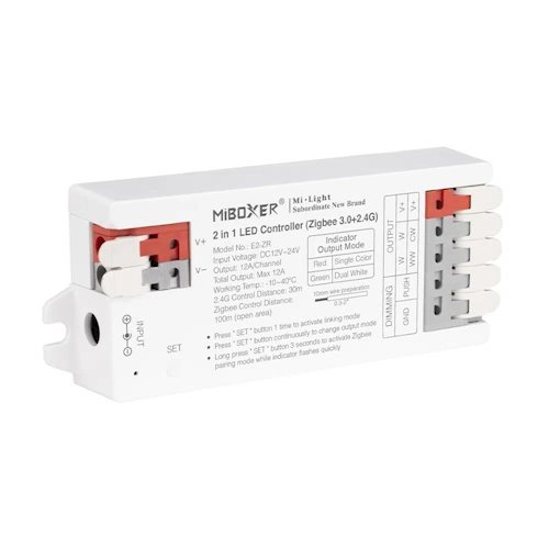 Mi-Light E2-ZR sterownik LED 2w1 Zigbee Mono/CCT 12V-24V 12A