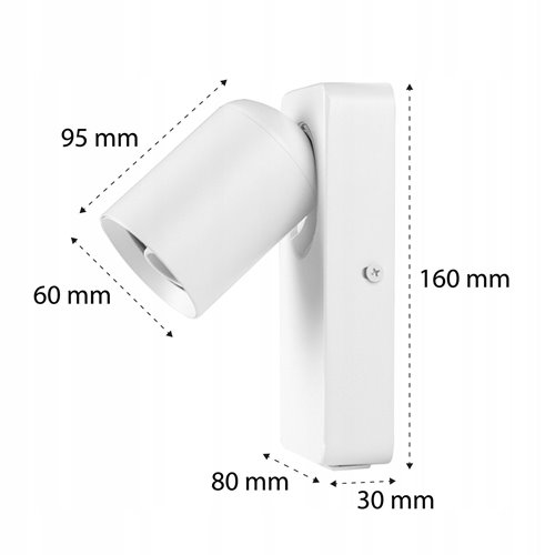Kinkiet reflektor Mini Timo 1xGU10 z USB biały