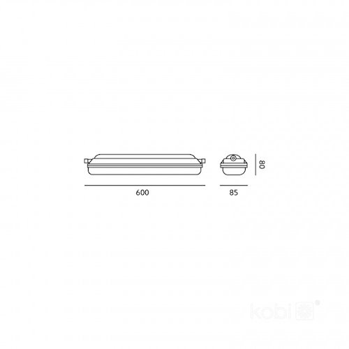 Lampa LED hermetyczna IP65 VOLTER 40W 120cm mleczny klosz - BD