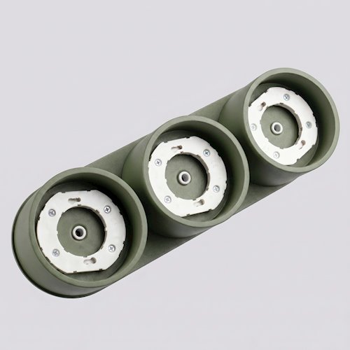 Lampa sufitowa podwójna tuba Modo 2xGx53 zielona oliwkowa