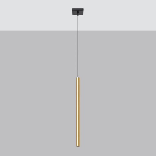 Lampa wisząca pojedyncza tuba PASTELO 1xG9 złota