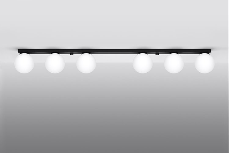 Lampa sufitowa mleczne kule YOLI 6xG9 czarna