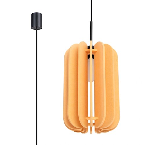 Lampa wisząca filcowa Mula 27cm 1xE27 żółta