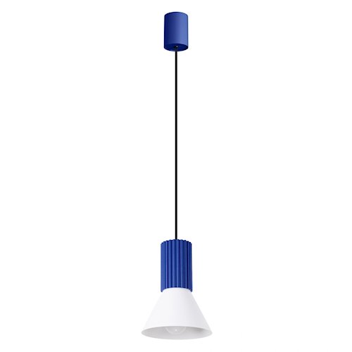 Lampa wisząca loftowa Estria 1xE14 biało-ultramarynowa