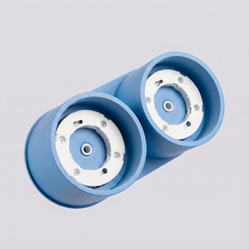 Lampa sufitowa podwójna tuba Modo 2xGx53 błękitna