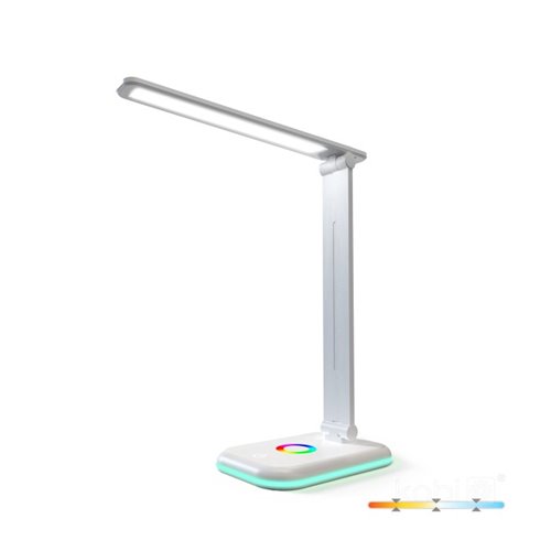 Lampka biurkowa LED Noblite 7W CCT ze światłem RGB biała
