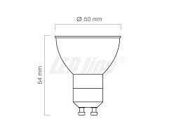 Żarówka LED line GU10 1W 230V czerwone światło 