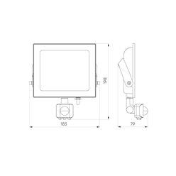 Naświetlacz LED LUMINO z czujnikiem 50W 5000lm neutralny