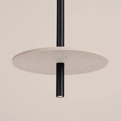 Lampa wisząca filcowa Feltro 1xG9 czarno-beżowa