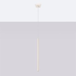 Lampa wisząca pojedyncza tuba Pastelo 1xG9 beżowa