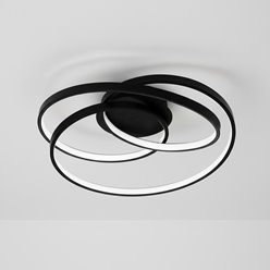 Lampa sufitowa LED okręgi Turner 32W czarna 4000K