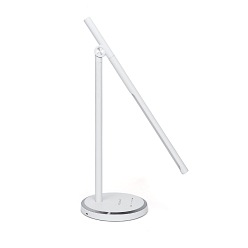 Lampka na biurko LED 8W składana z USB Biała DIM/CCT