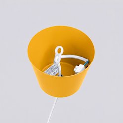 Lampa wisząca klasyczna Bilo 1xE27 żółta