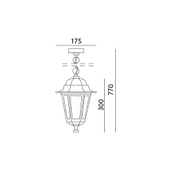 Lampa ogrodowa LO4105 Czarno-Złota