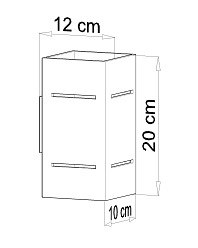 Nowoczesny kinkiet ścienny BLOCCO 1xG9 Czarny