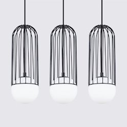 Lampa wisząca potrójna Brina listwa 3xG9 czarna