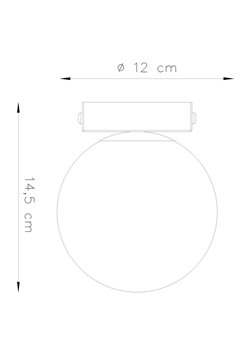 Lampa sufitowa mleczna kula YOLI 1xG9 biała