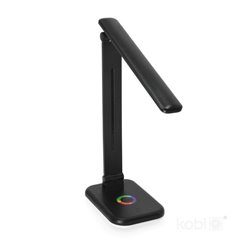 Lampka biurkowa LED Noblite 7W CCT ze światłem RGB czarna