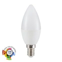 Żarówka LED V-TAC 5.5W E14 C37 Świeczka CRI95+ VT-2226 2700K 470lm