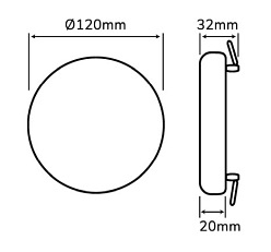 panel led bezramkowy 18w