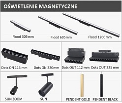 Lampa szynowa magnetyczna M-LINE DOTS IN 6W - 3000K