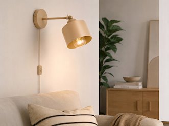 Kinkiet ścienny Loft 1xE27 Elena z włącznikiem beżowy