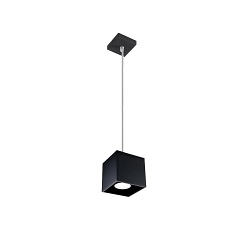 Lampa wisząca sześcian QUAD 1xGU10 Czarna