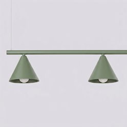 Lampa wisząca Nox 4-punktowa 4xE14 zielona oliwkowa