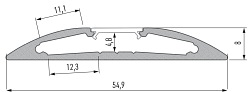 Profil RETO Lumines nawierzchniowy, inox anodowany - 1m