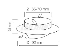 oprawa halogenowa LED line okrągła ruchoma odlew aluminium antyk