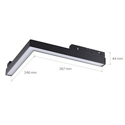 Lampa kątowa magnetyczna Genesis czarna 24W 3CCT