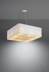 Lampa wisząca kwadratowa URANO 60 cm biała 8xE27