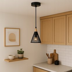 Lampa wisząca Yuna 1xE27 z dekoracyjnym kloszem