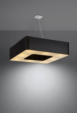 Lampa wisząca kwadratowa URANO 80 cm czarna 8xE27