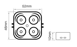 Moduł OPTO LED line SMD2835 12V 3W 6000-6500K 170°