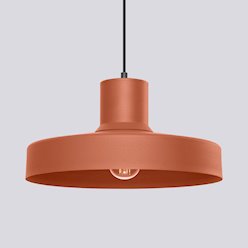 Lampa wisząca klasyczna Bilo 1xE27 ochra czerwona