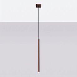 Lampa wisząca pojedyncza tuba Pastelo 1xG9 brązowa
