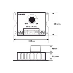 Ściemniacz manualny do LED 12V/24V 30A