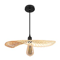 Lampa wisząca 1xE27 Boho z odkrytą żarówką 45cm