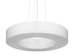 Lampa wisząca okrągła SATURNO SLIM 50 cm biała 5xE27