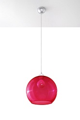 Lampa wisząca czerwona kula BALL 1xE27