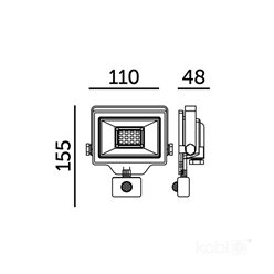 Naświetlacz LED z czujnikiem 20W Delyo 1600lm Neutralny