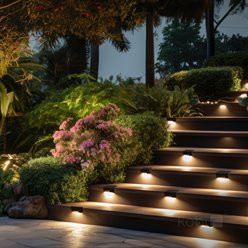 Lampki schodowe LED solarne - zestaw 8 sztuk
