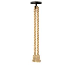 Lampa wisząca sznur 2xE27 120cm czarna podsufitka